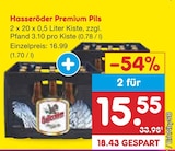 Premium Pils bei Netto Marken-Discount im Moorenweis Prospekt für 15,55 €