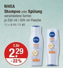 Nivea im V-Markt Prospekt Shampoo oder Spülung von NIVEA im aktuellen V-Markt Prospekt für 2,29 €