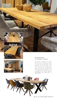Polstermöbel Fischer Prospekt Fellbach "Holztische" mit 8 Seiten
