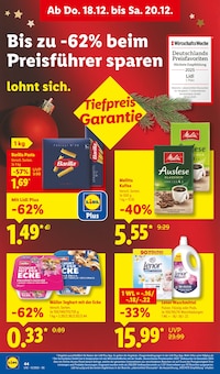 Melitta Angebot im Lidl Prospekt, gültig von 15.12.2025 bis 20.12.2025 Melitta Angebot im aktuellen Lidl Prospekt auf Seite 64