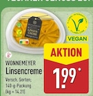 Linsencreme von Wonnemeyer für 1,99 € bei ALDI Nord im Angebot Linsencreme von Wonnemeyer im aktuellen ALDI Nord Prospekt