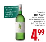 Grüner Veltliner oder Blauer Zweigelt oder Blaufränkisch von Lenz Moser im aktuellen EDEKA Prospekt für 4,99 €