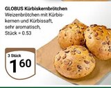 Aktuelle Wecker Angebote bei GLOBUS in Jena Aktuelles Kürbiskernbrötchen Angebot bei GLOBUS in Jena ab 1,60 €