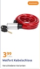 Kabelschloss im Angebot bei Action in Lingen Kabelschloss Angebote von Walfort bei Action Lingen für 3,99 €
