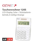 Taschenrechner 120S im V-Markt Prospekt Taschenrechner 120S von GENIE im aktuellen V-Markt Prospekt für 2,00 €