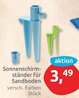 Sonnenschirmständer für Sandboden für 3,49 € bei budni im Angebot Sonnenschirmständer für Sandboden im aktuellen budni Prospekt