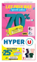 Catalogue Hyper U "LES PRIX BAS Spécial rentrée" à Seynod et alentours, 96 pages, 11/08/2026 - 06/09/2026