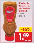 Hausmacher Senf zuckerreduziert Angebote von Händlmaier bei Netto Marken-Discount Braunschweig für 1,49 €