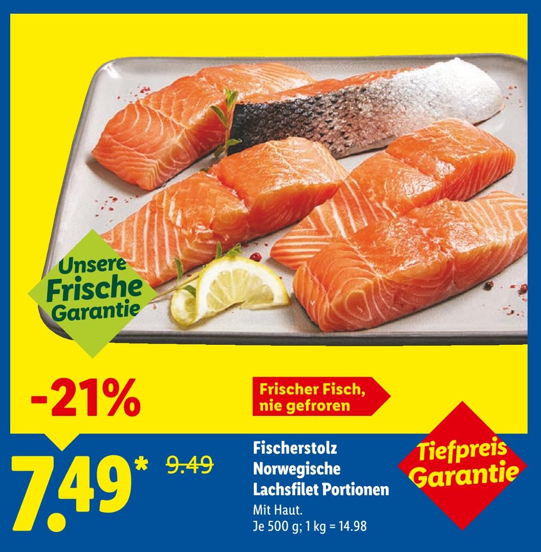 Norwegische Lachsfilet Portionen