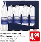 First Class Mineralwasser im Angebot bei EDEKA in Karlsruhe First Class Mineralwasser Angebote von Griesbacher bei EDEKA Karlsruhe für 4,99 €