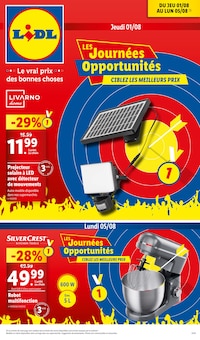 Prospectus Lidl de la semaine "Les journées opportunités" avec 1 pages, valide du 01/08/2024 au 05/08/2024 pour La Farlède et alentours