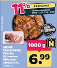 Frische Schweine-Minutensteaks XXL von MEINE FLEISCHEREI für 3,99 € bei Netto mit dem Scottie im Angebot Frische Schweine-Minutensteaks XXL von MEINE FLEISCHEREI im aktuellen Netto mit dem Scottie Prospekt