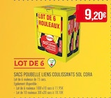 SACS POUBELLE LIENS COULISSANTS 50L - CORA en promo chez Supermarchés Match Roubaix à 9,20 €