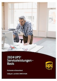 UPS Prospekt: "Tariftabelle und Serviceleistungen", 39 Seiten, 01.10.2024 - 31.12.2024