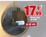 Miroir rond en rotin à Bazarland dans Viala-du-Tarn Miroir rond en rotin à Bazarland dans Viala-du-Tarn