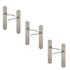 Castorama Corbeil-Essonnes - Promo 3 ensembles de 2 poignées sur plaque ronde GoodHome Beare effet nickel satin gris L. 110,5 x l. 45 mm entraxe 195 mm Promo 3 ensembles de 2 poignées sur plaque ronde GoodHome Beare effet nickel satin gris L. 110,5 x l. 45 mm entraxe 195 mm à 33,90 € dans le catalogue Castorama à Corbeil-Essonnes