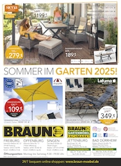 Sonnenschirm im BRAUN Möbel-Center Prospekt in Filderstadt Aktueller BRAUN Möbel-Center Prospekt mit Sonnenschirm, "SOMMER, SONNE, GARTENMÖBEL", Seite 4