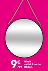 Miroir métal & corde en promo chez Maxi Bazar Noisy-le-Grand à 9,99 €