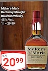 Kentucky Straight Bourbon Whisky im Angebot bei GLOBUS in Altenburg Kentucky Straight Bourbon Whisky Angebote von Maker's Mark bei GLOBUS Altenburg für 20,99 €