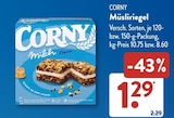 Müsliriegel von Corny für 1,29 € bei ALDI SÜD im Angebot Müsliriegel von Corny im aktuellen ALDI SÜD Prospekt