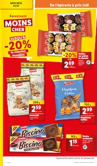 Promo Biscuit Chocolat dans le catalogue Lidl du moment à la page 20