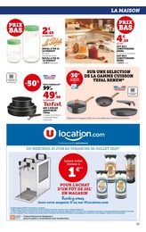 Prix et réduction Poêle dans le prospectus Super U en cours Offre Poêle dans le catalogue Super U du moment à la page 37
