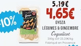 Gyoza Légumes & Gingembre - COQUELICOT dans le catalogue Naturalia