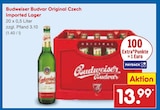 Original Czech Imported Lager Angebote von Budweiser Budvar bei Netto Marken-Discount Hannover für 13,99 €
