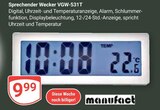 Aktuelle Wecker Angebote bei GLOBUS in Ludwigshafen (Rhein) Aktuelles Sprechender Wecker VGW-531T Angebot bei GLOBUS in Ludwigshafen (Rhein) ab 9,99 €