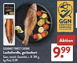 Lachsforelle, geräuchert im ALDI SÜD Prospekt Lachsforelle, geräuchert von Gourmet Finest Cuisine im aktuellen ALDI SÜD Prospekt für 9,99 €