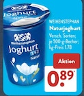 Naturjoghurt von Weihenstephan im aktuellen ALDI SÜD Prospekt für 0,89 €