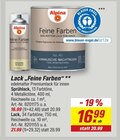 toom Baumarkt - Feine Farben Sprühlack Angebot im Prospekt Feine Farben Sprühlack bei toom Baumarkt im Prospekt "" für 16,99 €