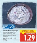 Sylter Heringstopf für 1,29 € bei E center im Angebot Sylter Heringstopf im aktuellen E center Prospekt