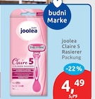 Claire 5 Rasierer im Angebot bei budni in Stade Claire 5 Rasierer Angebote von joolea bei budni Stade für 4,49 €
