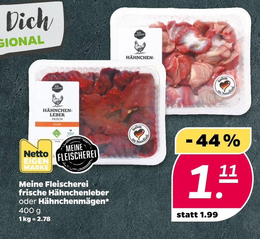 frische Hähnchenleber oder Hähnchenmägen