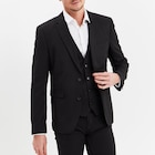 Veste de costume droite ajustée noir homme en promo chez La Halle Montpellier à 45,99 €