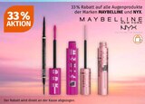 33 % Rabatt auf alle Augenprodukte im MĂĽller Prospekt 33 % Rabatt auf alle Augenprodukte von MAYBELLINE, NYX im aktuellen MĂĽller Prospekt fĂĽr