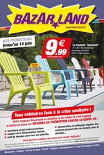 Catalogue Bazarland à Rennes, avec 16 pages Prospectus Bazarland à Rennes, "Tous solidaires face à la crise sanitaire !", 16 pages, 25/05/2020 - 14/06/2020