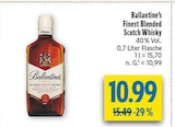 Finest Blended Scotch Whisky Angebote von Ballantine's bei diska Erlangen für 10,99 €