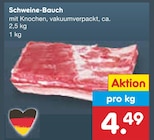 Schweine-Bauch für 4,49 € bei Netto Marken-Discount im Angebot Schweine-Bauch im aktuellen Netto Marken-Discount Prospekt