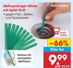 Abflussreiniger-Sticks mit Apfel-Duft Angebote von EASYmaxx bei Netto Marken-Discount Singen für 9,99 €