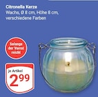 Citronella Kerze im Angebot bei GLOBUS in Krefeld Citronella Kerze Angebote bei GLOBUS Krefeld für 2,99 €