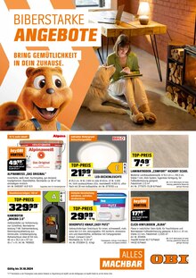 Aktueller OBI Prospekt (Buchbrunn, Seiten zum blättern OBI Prospekt BIBERSTARKE ANGEBOTE mit Seiten