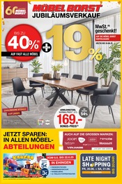 Möbel Borst Möbel & Einrichtung Prospekt der aktuellen Woche mit 4 Seiten, gültig von 04.06.2025 bis 24.06.2025, in Ehingen und Umgebung Aktueller Möbel Borst Möbel & Einrichtung Prospekt in Ehingen und Umgebung, "JUBILÄUMSVERKAUF" mit 4 Seiten, 04.06.2025 - 24.06.2025