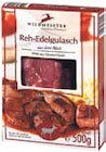 Rehbraten oder Rehedelgulasch im V-Markt Prospekt Rehbraten oder Rehedelgulasch von Wildmeister im aktuellen V-Markt Prospekt für 6,99 €