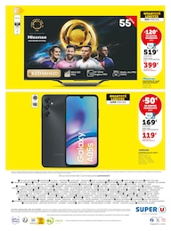 Prix et réduction Smartphone Samsung dans le prospectus Super U en cours Offre Smartphone Samsung dans le catalogue Super U du moment à la page 4