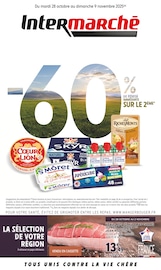 Catalogue Intermarché à Villevieille cette semaine, valable du 28/10/2025 au 09/11/2025 Prospectus Intermarché à Villevieille, "-60% DE REMISE IMMÉDIATE SUR LE 2ÈME", 40 pages de promos valables du 28/10/2025 au 09/11/2025