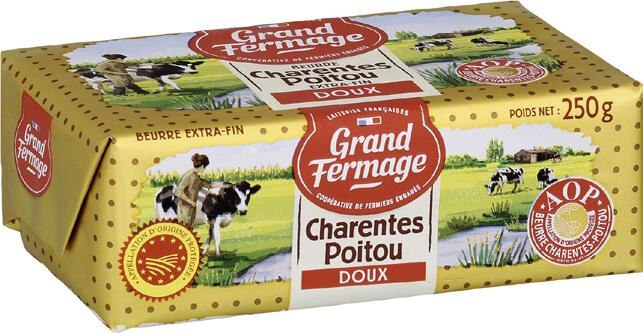 Beurre A.O.P. Charentes Poitou Doux 82% M.G.