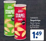 Stapelchips Original im ALDI SÜD Prospekt Stapelchips Original von Sun Snacks im aktuellen ALDI SÜD Prospekt für 1,49 €