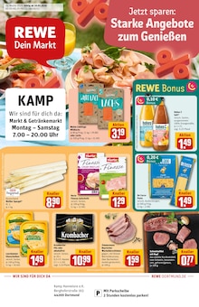 Aktueller REWE Prospekt "Dein Markt" für Dortmund Aktueller REWE Prospekt für Dortmund mit Seiten